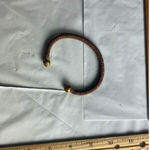 Womens Braided Cuff‎ Bracelet Gold Tone Bangle Statement Jewelry